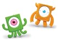 MIX MONSTERS iPod Shuffle 4G Cases - Green-Orange Set of 2