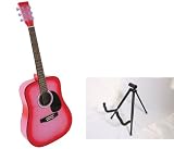 41 Pink Acoustic Guitar Combo with FREE Guitar stand