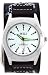 Electric Silver Marker Trendy Design Round Steel White Dial Punk Biker Wide White Blue Dragon Print Black Leather Band Wrist Watch