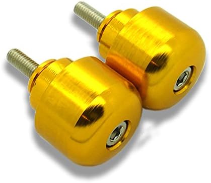 [GT-Speed] Compatible/Replacement for Gold CNC Motorcycle Bar Ends 7/8" Handlebar Grips Plugs Cap, Fits Honda (Read Product Description for Model & Year Specification)