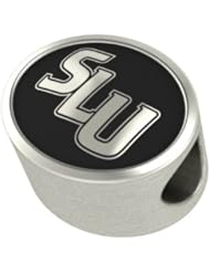 Saint Louis University SLU College Collegiate Bead Charm Fits Most Pandora Style Bracelets Including Chamilia, Troll and More. Licensed High Quality Bead in Stock for Fast Shipping