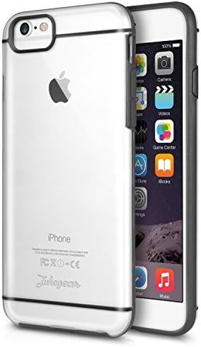 iPhone 6 Plus Case - JukeGear [Scratch Resistant] Apple iPhone 6+ Cover 5.5 Inch - [Grip Series] Hybrid Case / Cover with TPU Bumper -Gray / Clear- (JCurP6LGR)