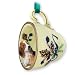 Basset Hound Dog Teacup Green Holiday Ornament