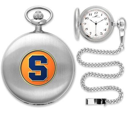 Syracuse Orange SU NCAA Silver Pocket Watch