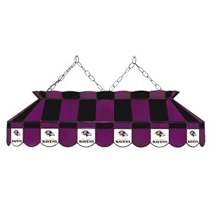 Imperial Baltimore Ravens Licensed 40-Inch Rectangular Stained Glass Billiard Table Light