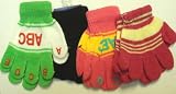 Set of Three Multicolor and One Pair Black Color Magic Gloves for Infants and Toddlers Ages 1-3 Years