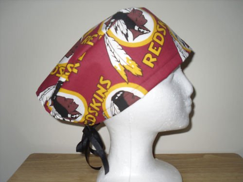 Mens Scrub Cap, Surgical Hat, Washington Redskins