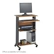 Safco 1923MO Medium Oak Muv Stand-up Workstation