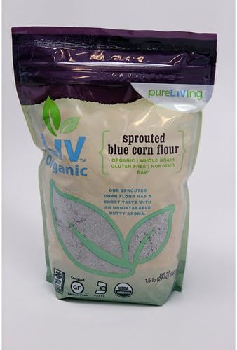Sprouted Blue Corn Flour, Organic, Gluten Free - 24 oz (Pack of 6)