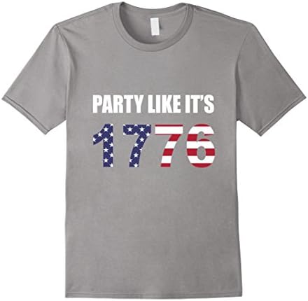 Men's Party Like It's 1776 Independence Day Tshirt Medium Slate