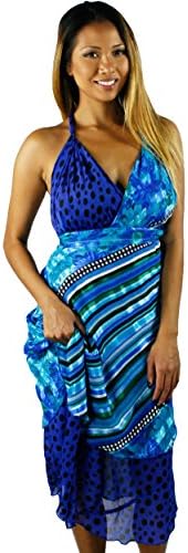 Iris Impressions Women's Flower and Stripes Wrap Skirt