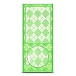 Premium Transparent Designer Crystal Hard Gel Skin Case for the Apple iPod Nano 5 5th Generation - Green Diamond Checkers Print