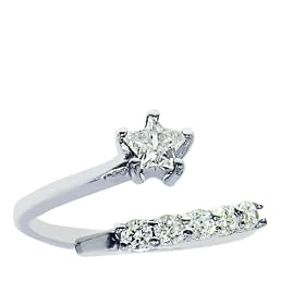 14k White Gold Toe Ring by JewelryWeb