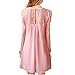 vanberfia Women's Long Sleeve Lace Patchwork Loose Casual Mini Chiffon Dress (XL, 6559)