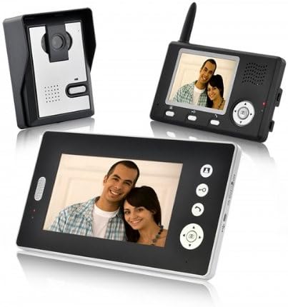 Safe Double Vision Guardian - Ideal Wireless Video Door Phone with Dual Receivers (CMOS Sensor) Security Tracer system New