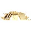 20 Gold Tote Bags Metallic Shopping Gift Displays 4.5"