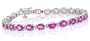 11.03ct Pink Topaz and Diamond Bracelet in 14Kt White Gold