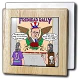 Review 3dRose LLC  / Editorial Cartoon about Fred Thompson Followers - Fred Heads - 6 Inch Tile Napkin Holder