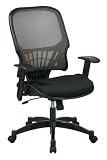 OSP Space Latte Air Grid Back Deluxe Task Desk Chair with Custom Fabric Seat #85-38715