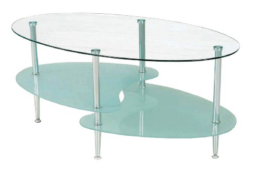 Kitchen: Wave Dual Oval Coffee Table   Walker Edison C38B4