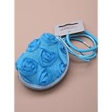 Teal Fabric Rosette Purse & Hair Elastics IN9175