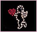 VALENTINES DAY LIGHTED CUPID HEART WINDOW DECORATION