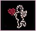 VALENTINES DAY LIGHTED CUPID HEART WINDOW Embellishment