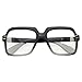 zeroUV - Old School Vintage Squared Clear Lens Eyeglasses
