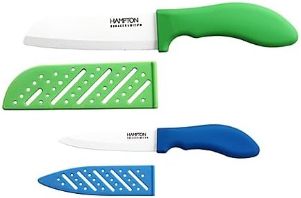 Tomodachi Dura-Ceramica 2-Piece Prep Set With Blade Guards in Green/Blue