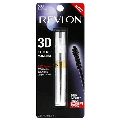 Revlon 3D Extreme Mascara, Black Brown 603, 0.21 Ounces (Pack of 2)