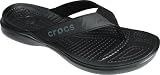 crocs Crete Flip Flop,Black/Black,12 M