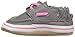 Robeez Baby-Girl's Trendy Trainer Slip-On, Boatin' Betty Grey/Pink, 12-18 Months M US Infant