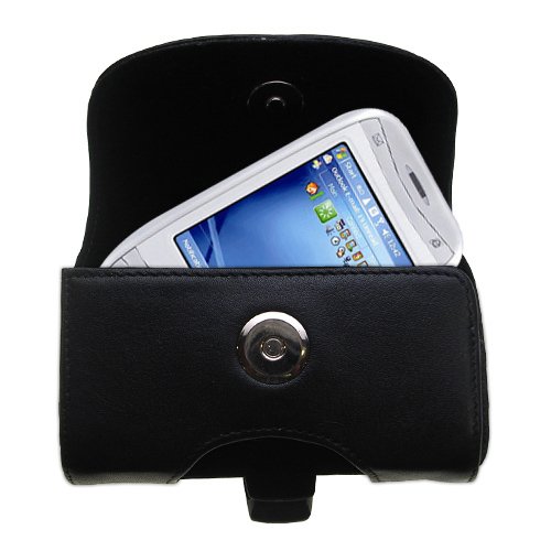 Horizontal Leather Case with Belt Clip/Loop for the i-Mate K-Jam