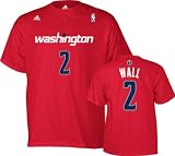 John Wall adidas Red Name and Number Washington Wizards T-Shirt