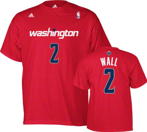 John Wall adidas Red Name and Number Washington Wizards T-Shirt