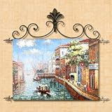 Canals in Venice Hand Painted Oil Painting Tapestry