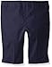 French Toast Little Girls' Twill Bermuda Short, Navy, 5