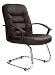 Eliza Tinsley Chrome Cantilever Framed Black Leather Faced Visitors Armchair