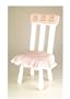 White Chair 24" Wooden With Pink Pad Duck House ~Retired