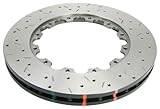 IMAGE OF DBA DBA52355.1XS 5000 Series XS Premium Cross-Drilled and Slotted Rear Vented Replacement Disc Rotor with NAS Lock Nut