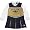 Kids Notre Dame Fighting Irish 2piece Cheerleader Poly Jumper with Turtleneck - M 5-6