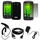 EMPIRE Black Silicone Skin Case Cover + Screen Protector + Car Charger (CLA ....