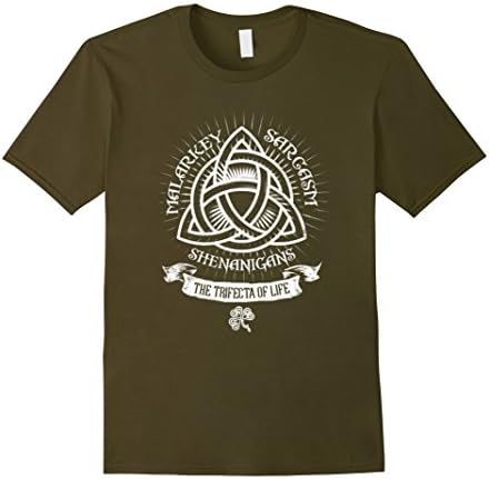 Men's Shenanigans Malarkey Sargassum Trifecta of Life Tshirt Large Olive