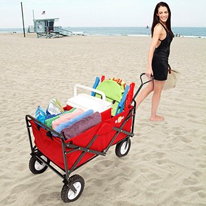 On the Edge 900124 Red Folding Utility Wagon