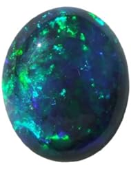 O&G Australia Natural Lightning Ridge Solid Black Opal Gemstone (1.66cttw)
