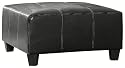 Furniture online: Homelegance Carrington Faux Leather Cocktail Ottoman, Dark Brown