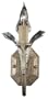 Fine Art Lamps Beveled Arcs 705050 Small Crystal 1-LT 60w (13"H x 7"W) Sconce Lighting in Silver