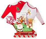 Santa Is Coming To Town Christmas Baby Gift Basket