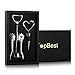 Topbest Professional Silver Butterfly Wing Corkscrew Wine Opener Ergonomic Manual Wine Bottle Opener Wine Stopper Set with Gife Box