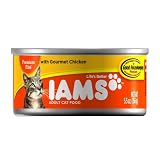 IAMS Cat Food, Premium Pate with Gourmet Chicken, 5.5-Ounce Cans (Pack of 12) by Iams